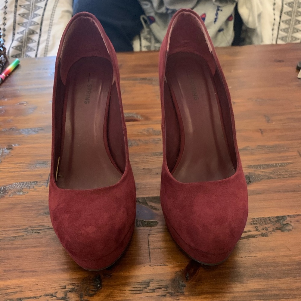 Burgundy heels